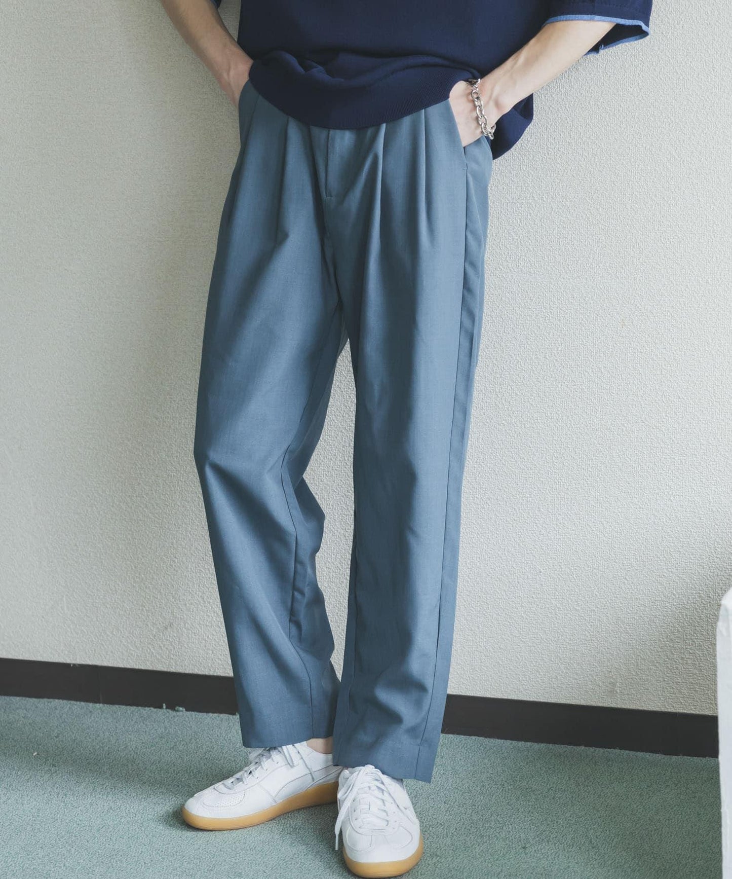 易打理速幹 抽褶錐形 褲子