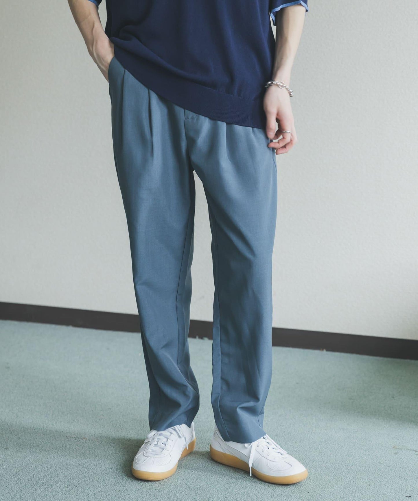易打理速幹 抽褶錐形 褲子