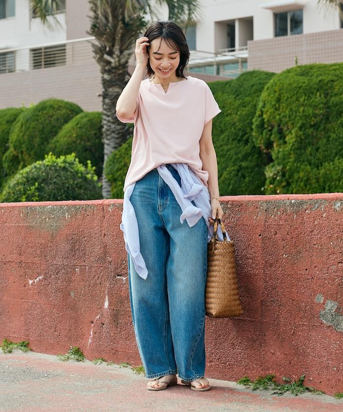 接觸冷感 UV 《AIR》 DRY HIGHCOOL 開口領T恤