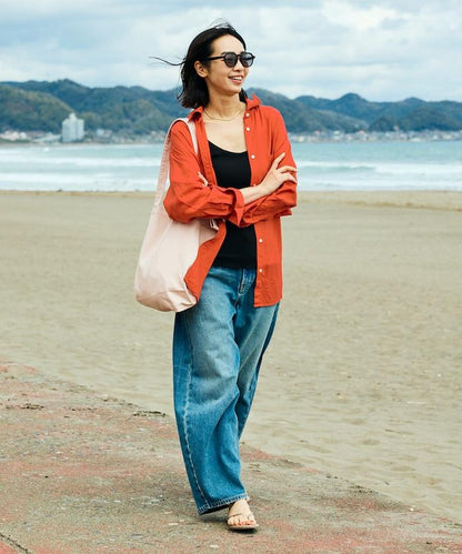 Beach & Festival V領 後背挖空 帶胸墊 吊帶背心