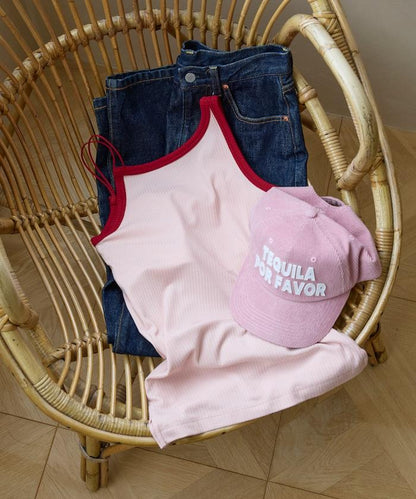 Beach & Festival 不對稱設計 帶胸墊 吊帶背心