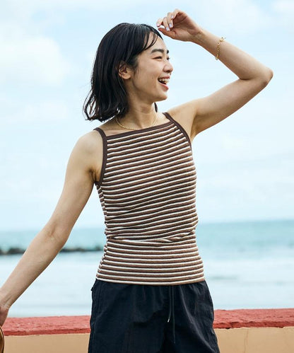 Beach & Festival 帶胸墊 條紋 吊帶背心