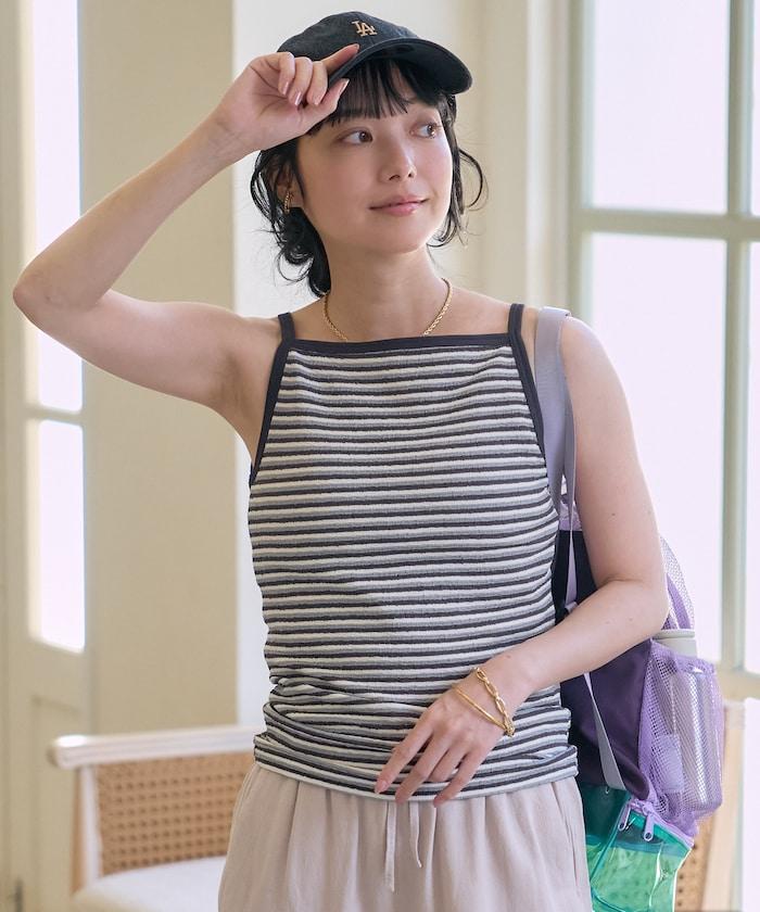 Beach & Festival 帶胸墊 條紋 吊帶背心