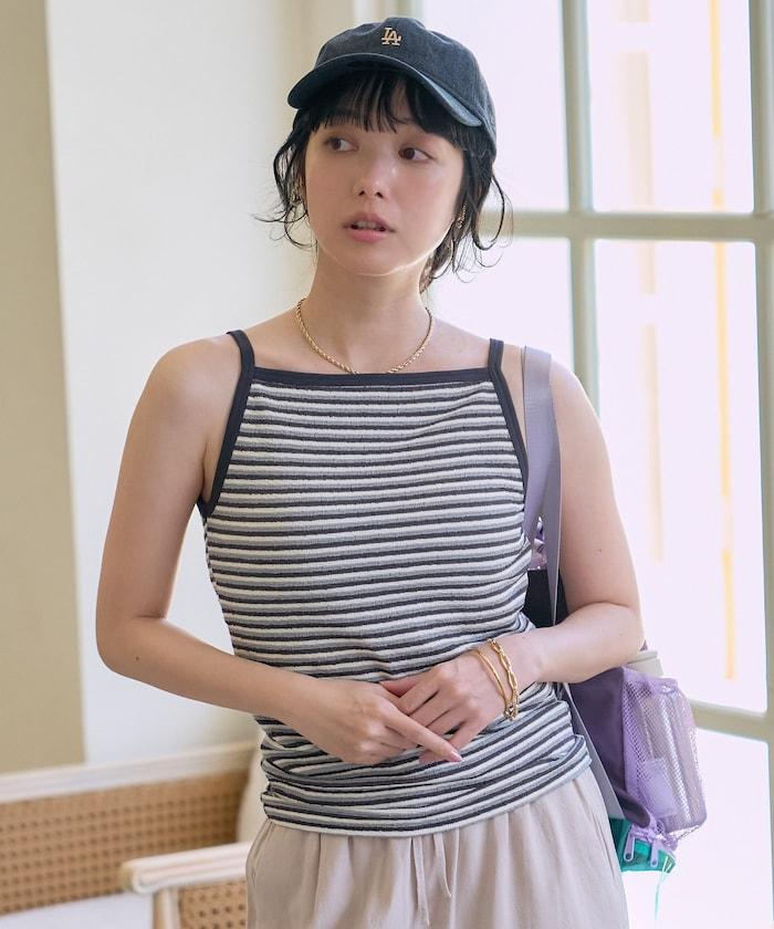 Beach & Festival 帶胸墊 條紋 吊帶背心