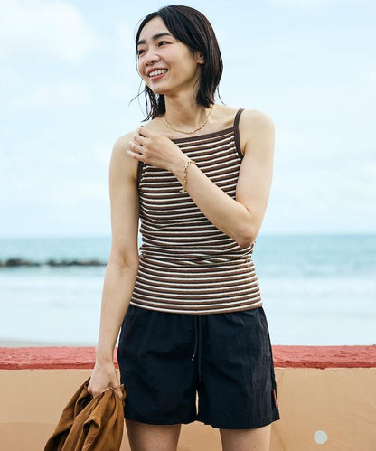 Beach & Festival 帶胸墊 條紋 吊帶背心