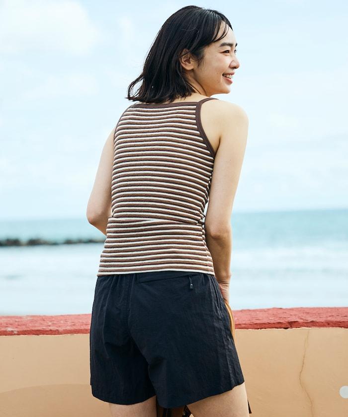 Beach & Festival 帶胸墊 條紋 吊帶背心