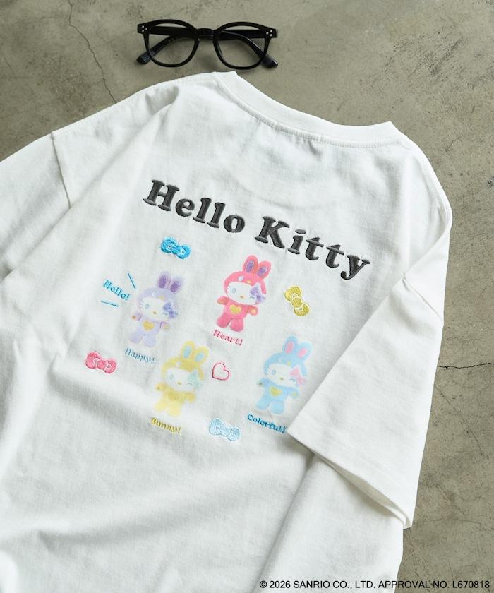 HELLO KITTY（凱蒂貓） 兔子造型 背部印花 短袖T恤