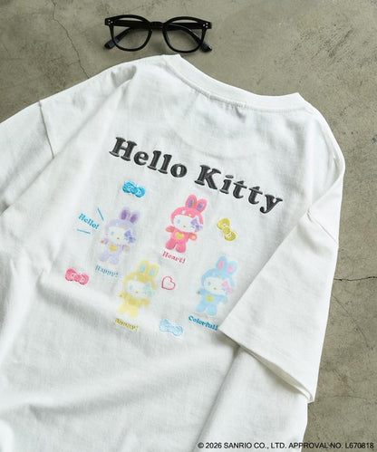 HELLO KITTY（凱蒂貓） 兔子造型 背部印花 短袖T恤