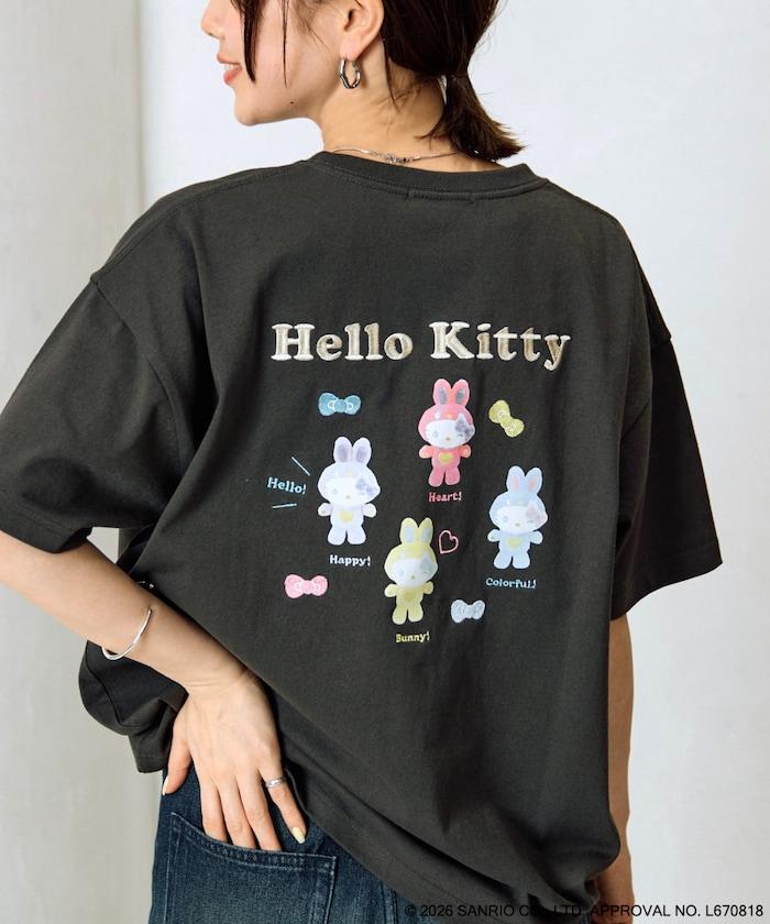 HELLO KITTY（凱蒂貓） 兔子造型 背部印花 短袖T恤