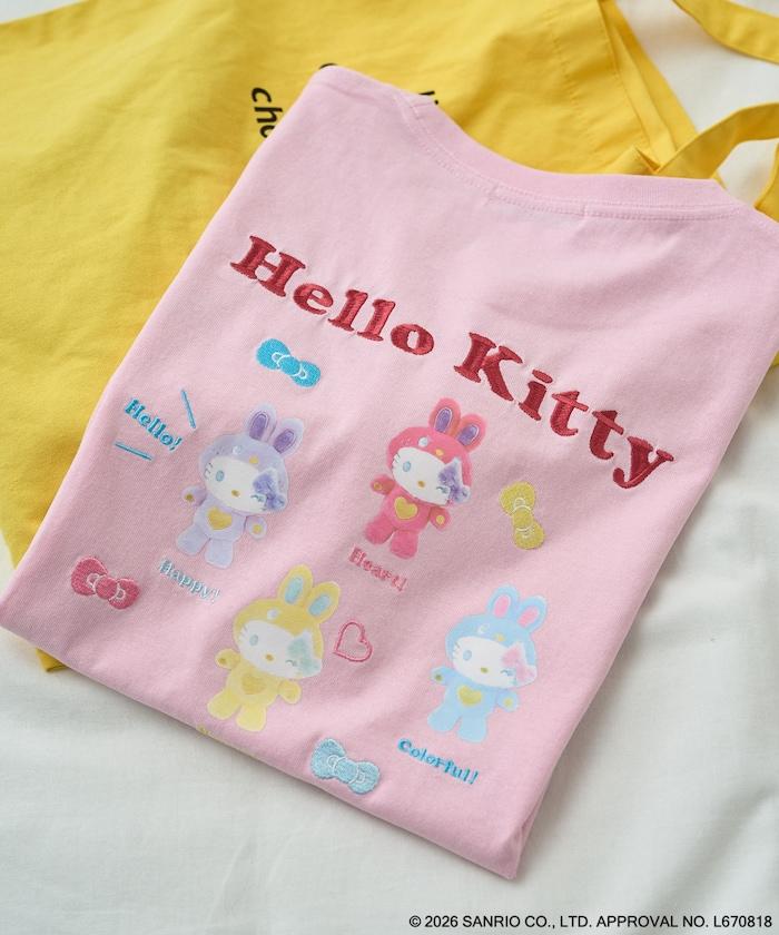 HELLO KITTY（凱蒂貓） 兔子造型 背部印花 短袖T恤