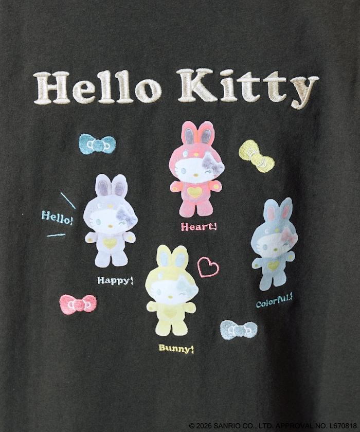 HELLO KITTY（凱蒂貓） 兔子造型 背部印花 短袖T恤