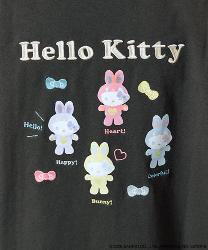 HELLO KITTY（凱蒂貓） 兔子造型 背部印花 短袖T恤