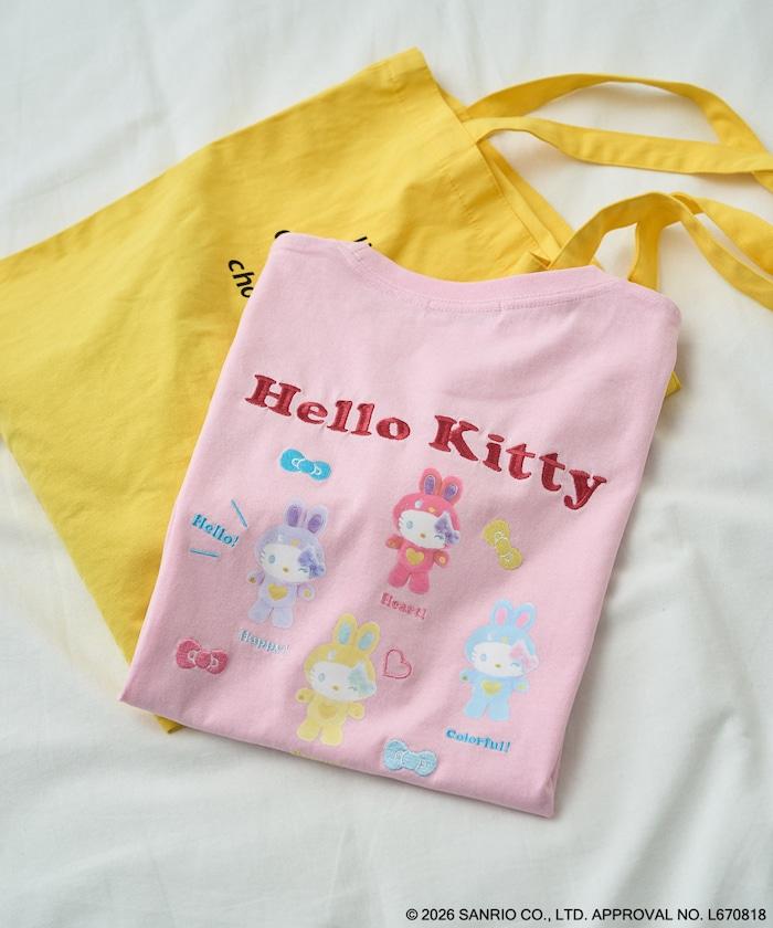 HELLO KITTY（凱蒂貓） 兔子造型 背部印花 短袖T恤