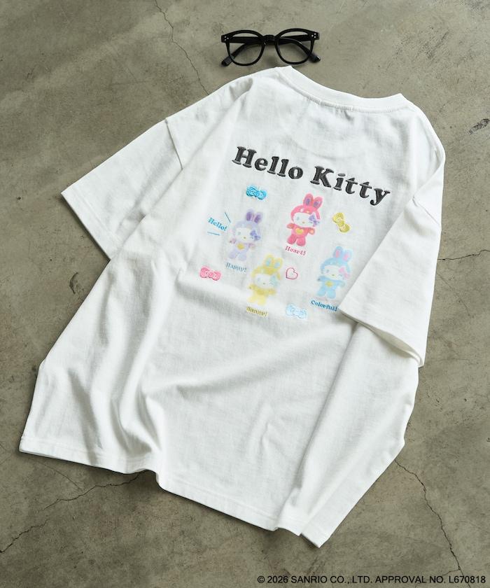 HELLO KITTY（凱蒂貓） 兔子造型 背部印花 短袖T恤