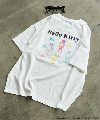 HELLO KITTY（凱蒂貓） 兔子造型 背部印花 短袖T恤