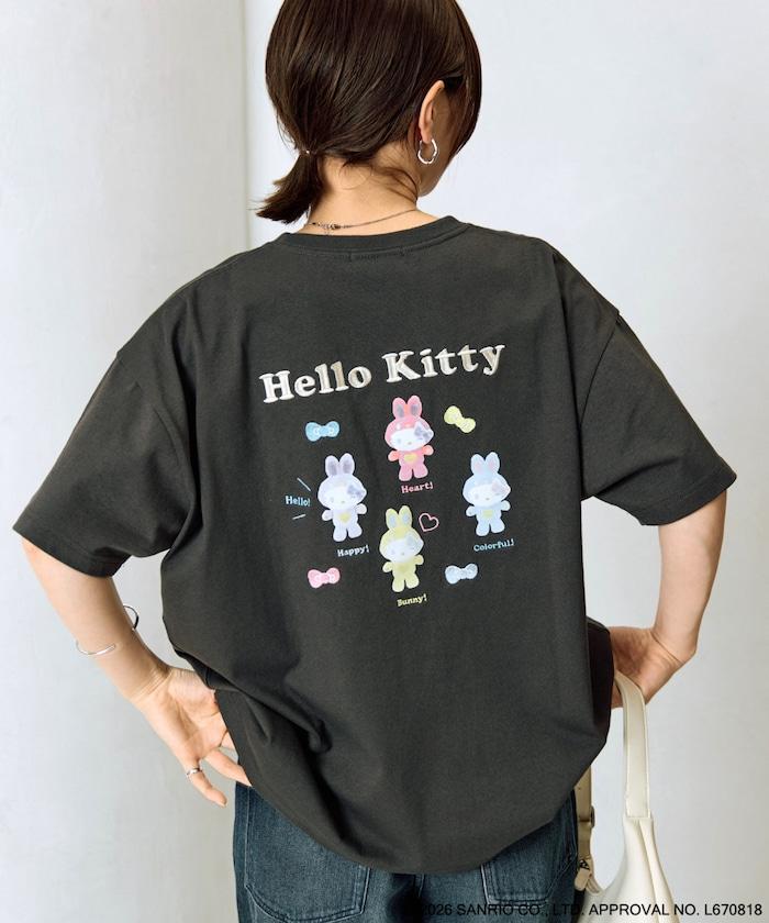 HELLO KITTY（凱蒂貓） 兔子造型 背部印花 短袖T恤