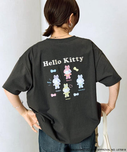 HELLO KITTY（凱蒂貓） 兔子造型 背部印花 短袖T恤