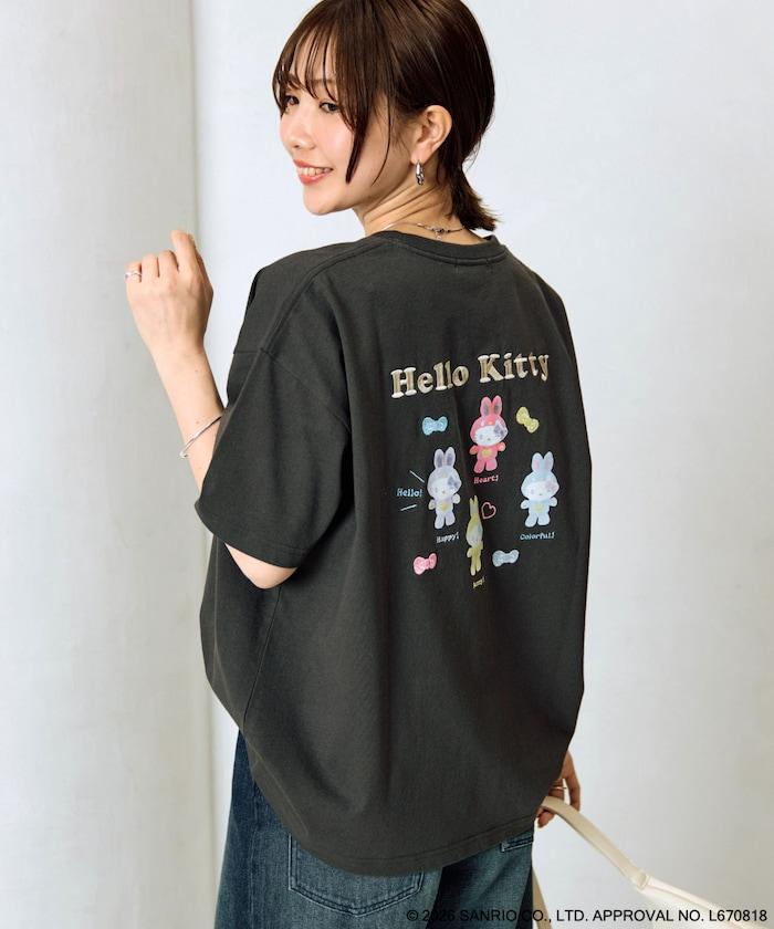 HELLO KITTY（凱蒂貓） 兔子造型 背部印花 短袖T恤