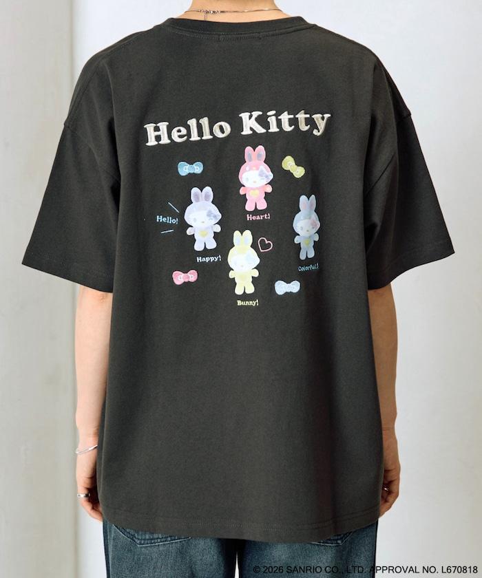 HELLO KITTY（凱蒂貓） 兔子造型 背部印花 短袖T恤