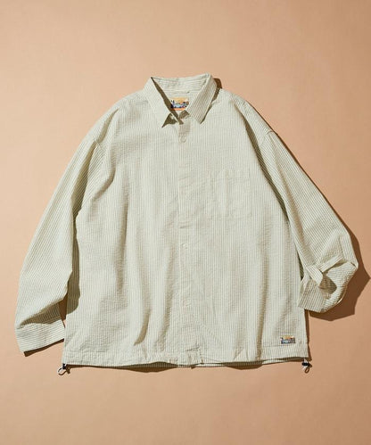 FREAK'S STORE for BEACH & FES 泡泡紗 抽繩 常規領 長袖襯衫