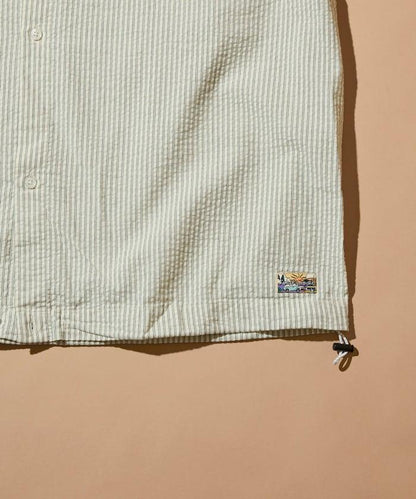 FREAK'S STORE for BEACH & FES 泡泡紗 抽繩 常規領 長袖襯衫
