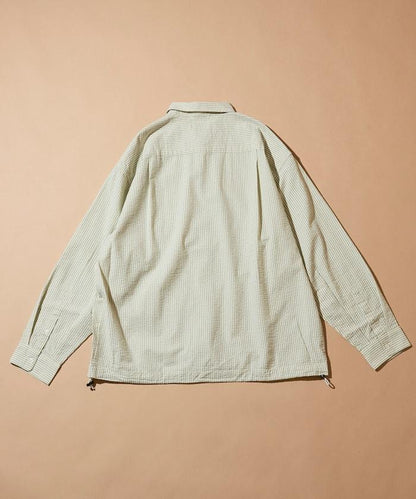 FREAK'S STORE for BEACH & FES 泡泡紗 抽繩 常規領 長袖襯衫