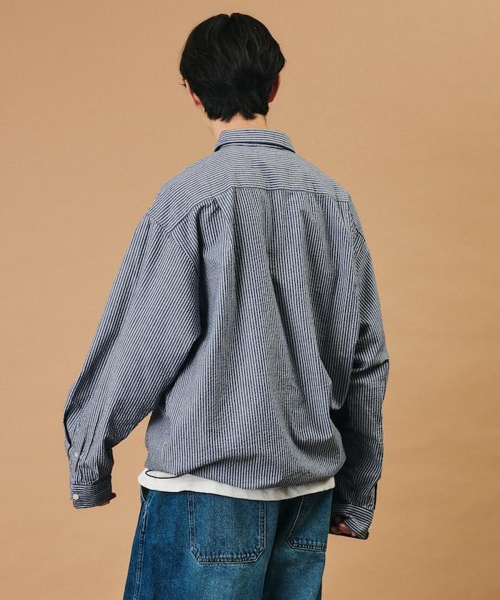 FREAK'S STORE for BEACH & FES 泡泡紗 抽繩 常規領 長袖襯衫