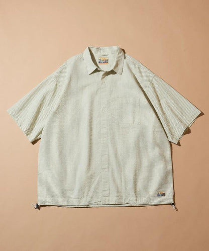 FREAK'S STORE for BEACH & FES 泡泡紗 抽繩 標準領 短袖襯衫