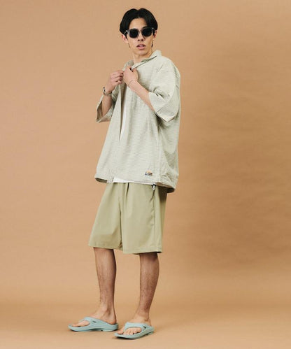 FREAK'S STORE for BEACH & FES 泡泡紗 抽繩 標準領 短袖襯衫
