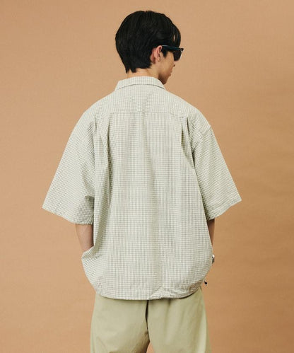 FREAK'S STORE for BEACH & FES 泡泡紗 抽繩 標準領 短袖襯衫