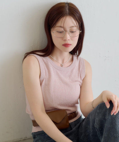 圈圈紗針織背心