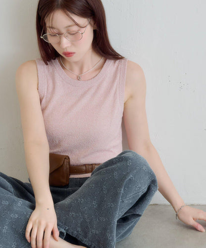 圈圈紗針織背心