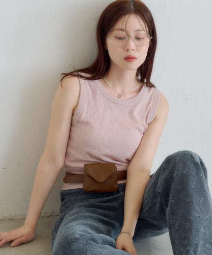 圈圈紗針織背心