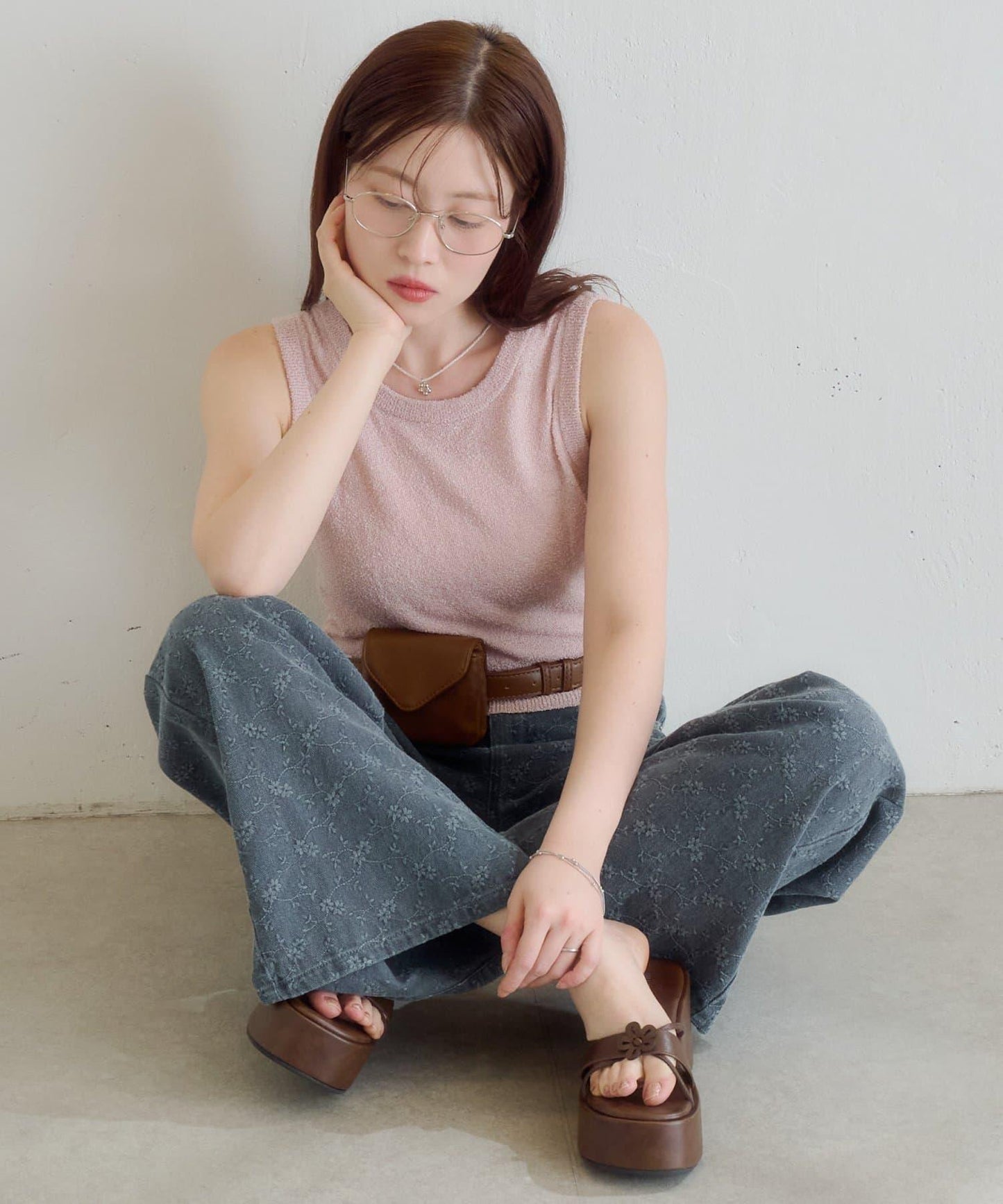 圈圈紗針織背心