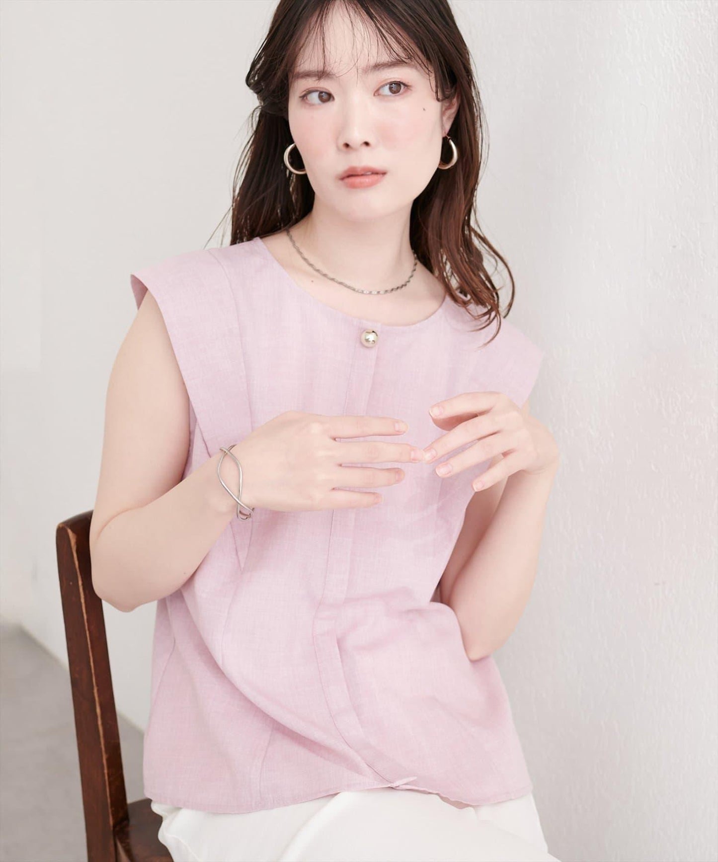 前褶設計 荷葉擺 女式襯衫