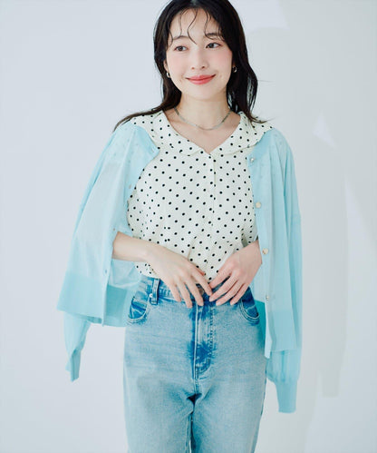 寬鬆復古波浪花邊襯衫