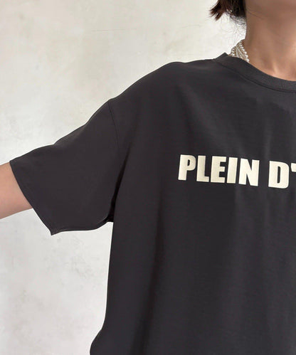 PLEIN D'ESPOIR 雪紡短袖LOGO T恤