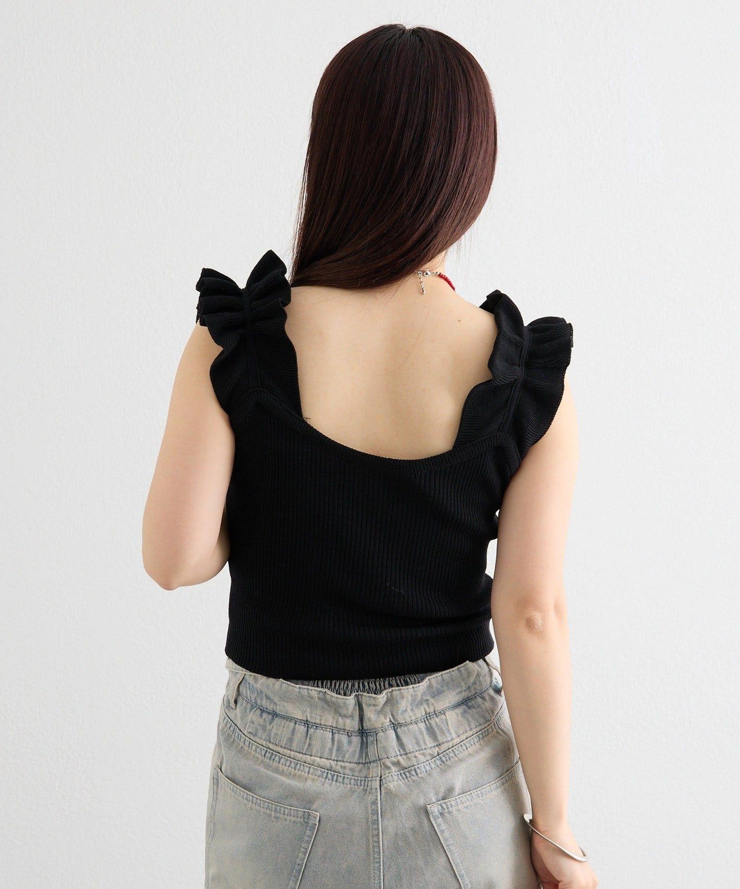 荷葉邊 針織背心
