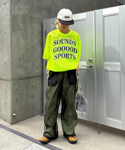 SOUNDS GOOOOD 透紗疊穿設計休閒褲
