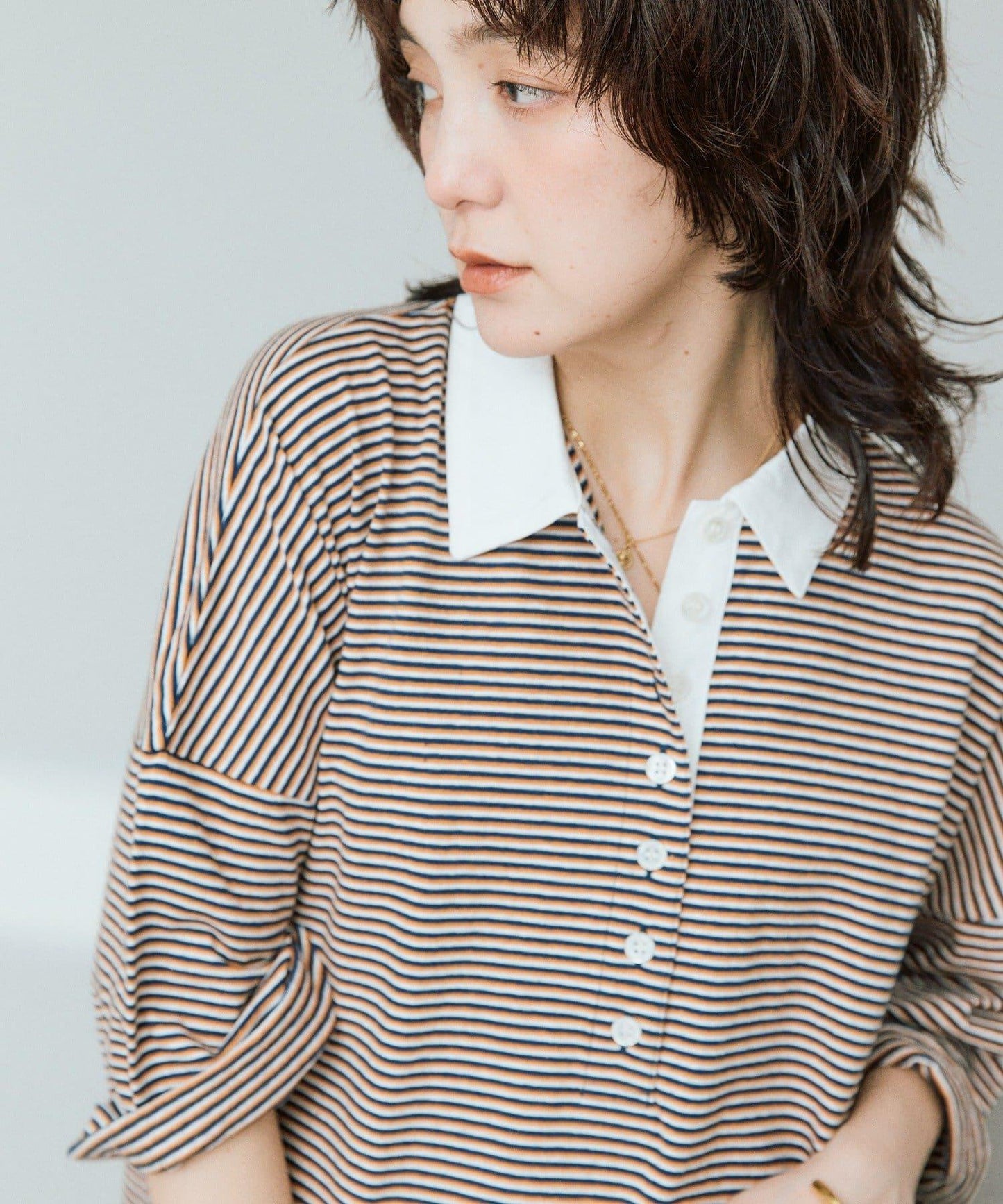 RIVE DROITE 多色條紋Polo衫