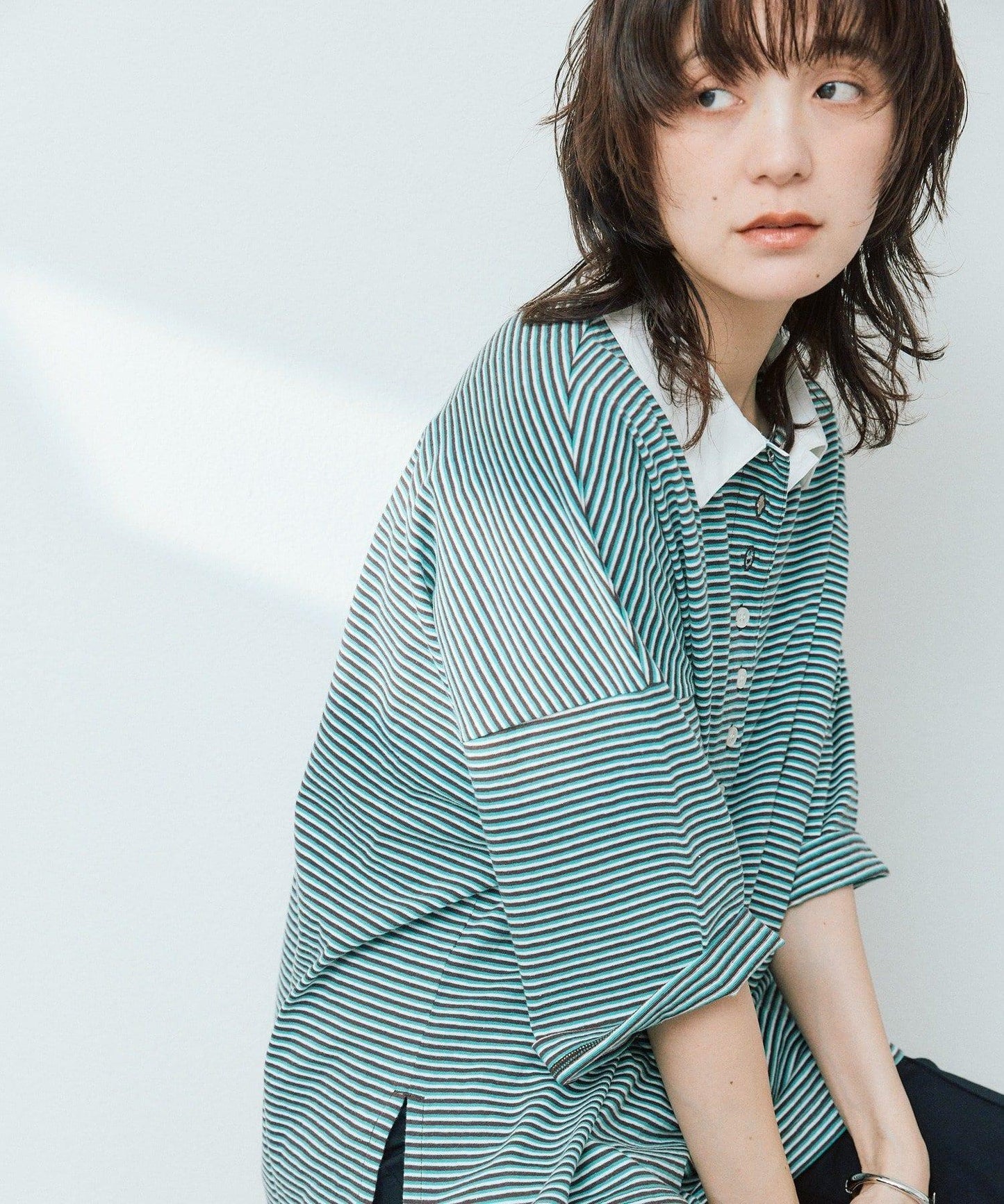 RIVE DROITE 多色條紋Polo衫