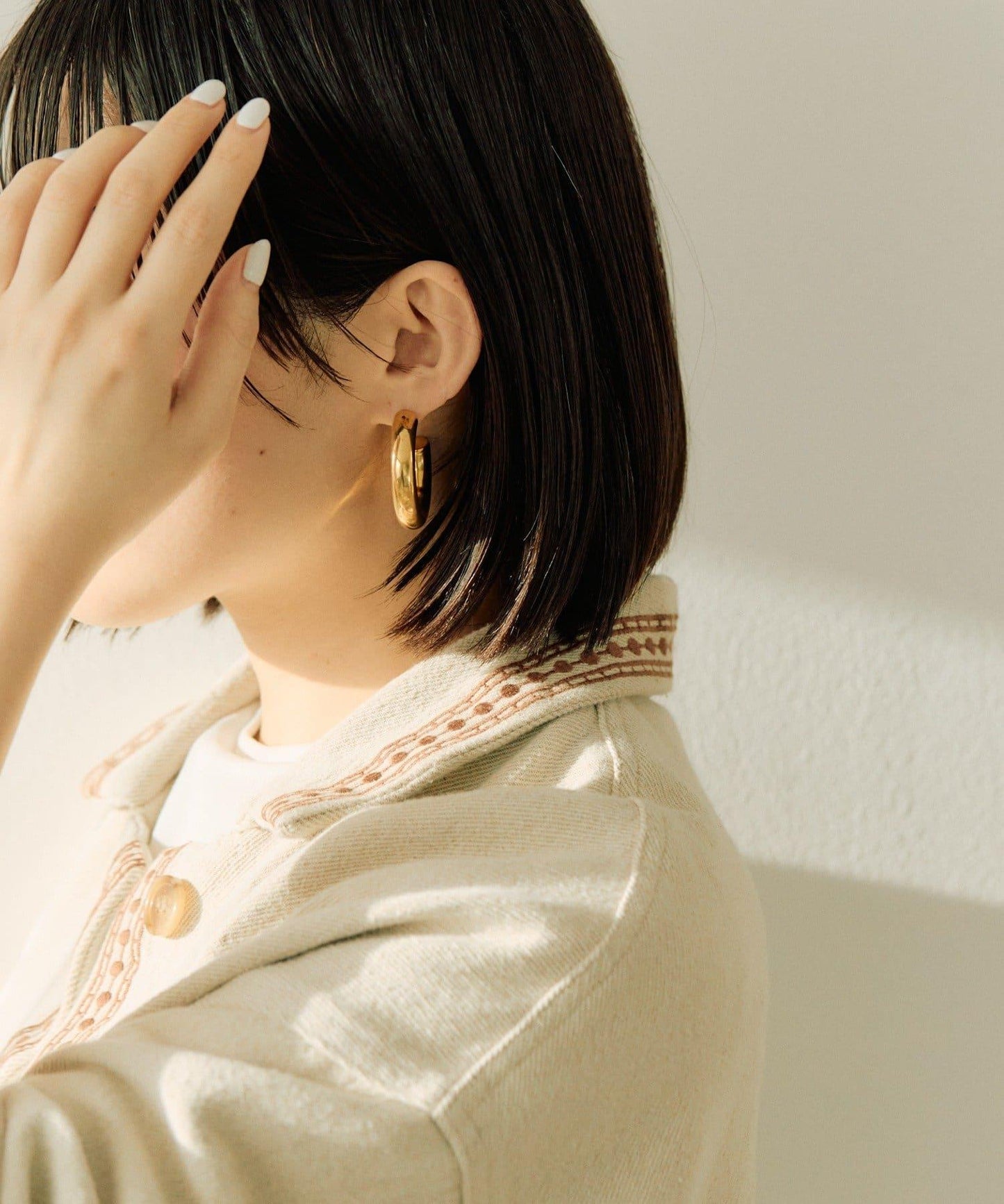 《金屬アレルギー対応/ステンレス》 40mm大號圓環耳環