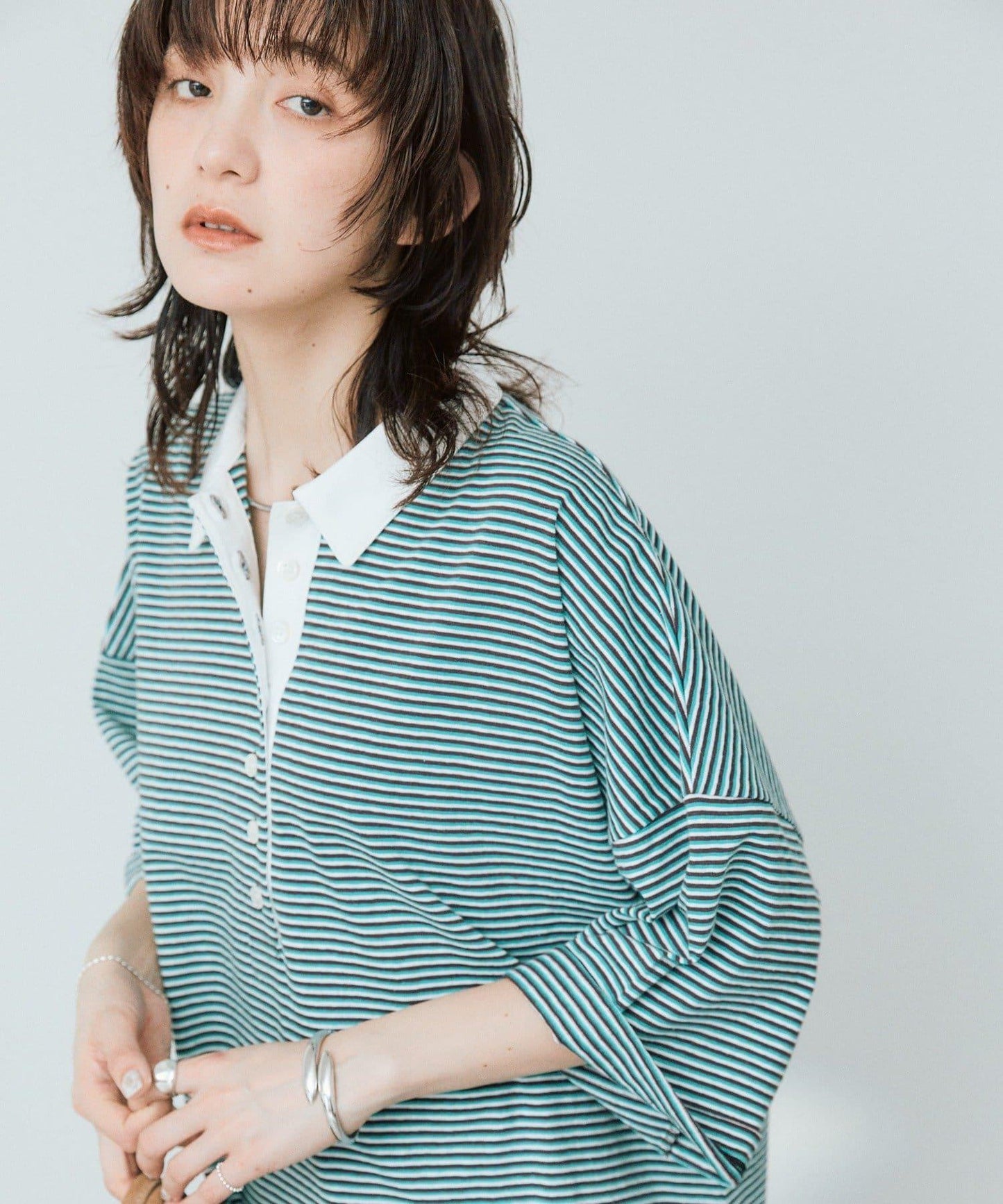 RIVE DROITE 多色條紋Polo衫