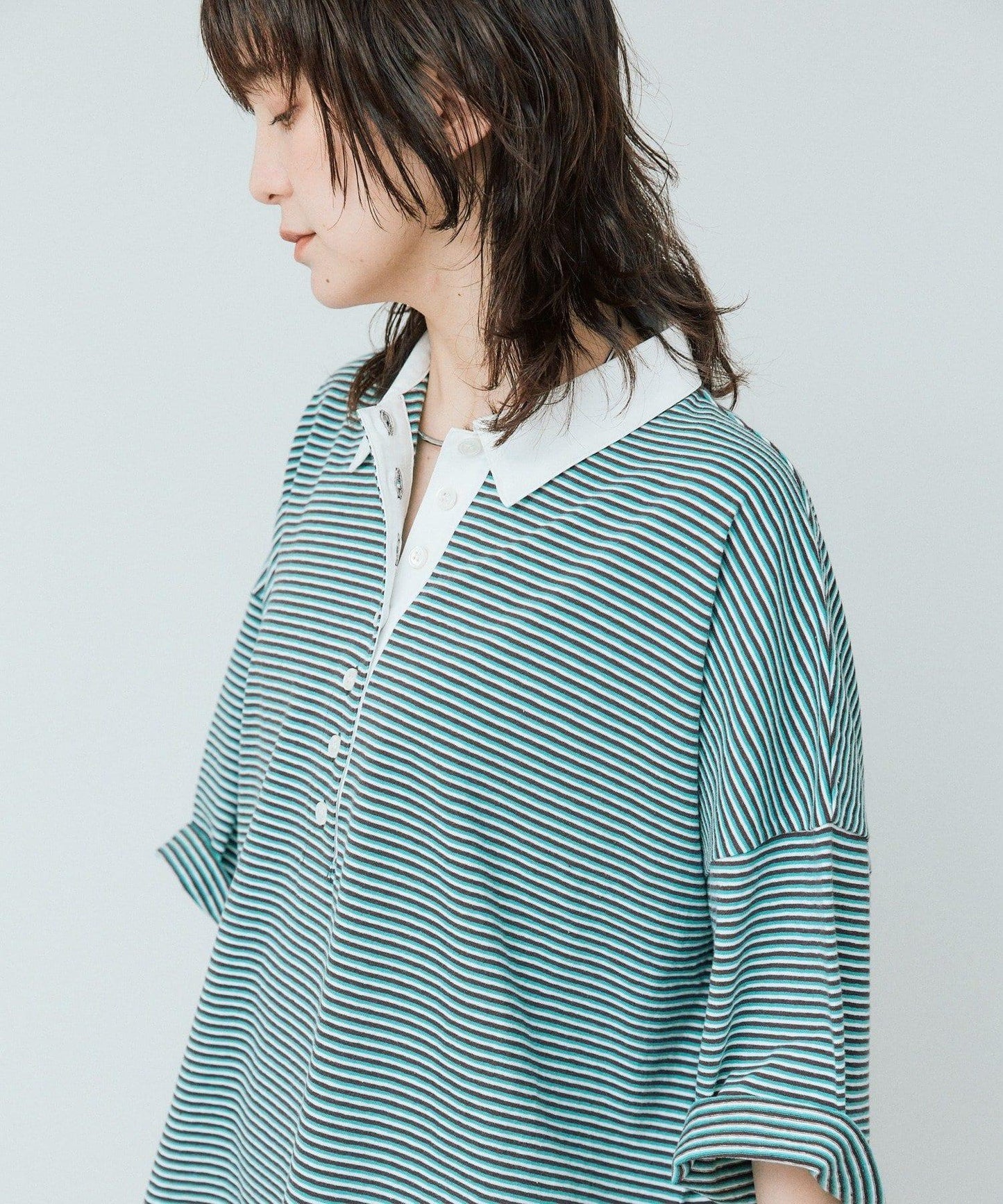 RIVE DROITE 多色條紋Polo衫
