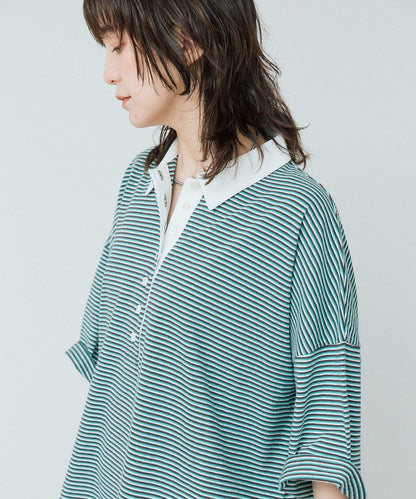 RIVE DROITE 多色條紋Polo衫