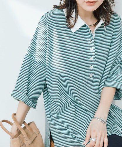 RIVE DROITE 多色條紋Polo衫