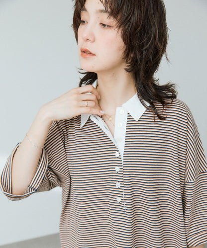 RIVE DROITE 多色條紋Polo衫
