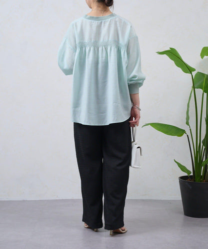 條紋闊腿褲
