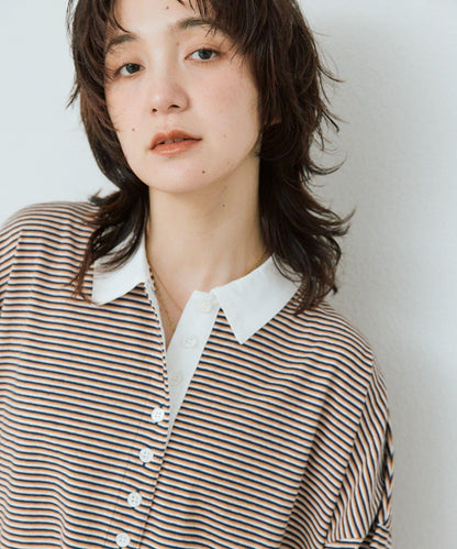 RIVE DROITE 多色條紋Polo衫