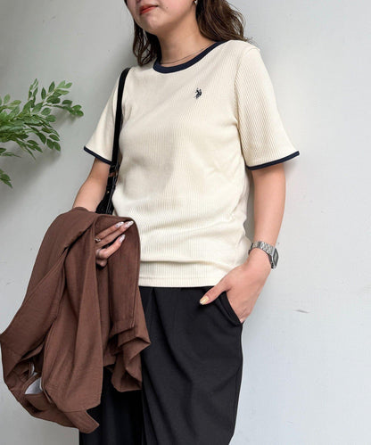 U.S. POLO ASSN. 圓領短袖羅紋T恤